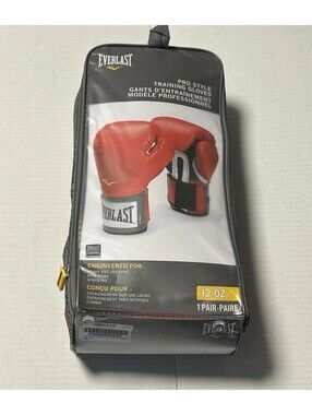 Everlast Pro Style Training Boxing Gloves 12 oz – Red – Like New